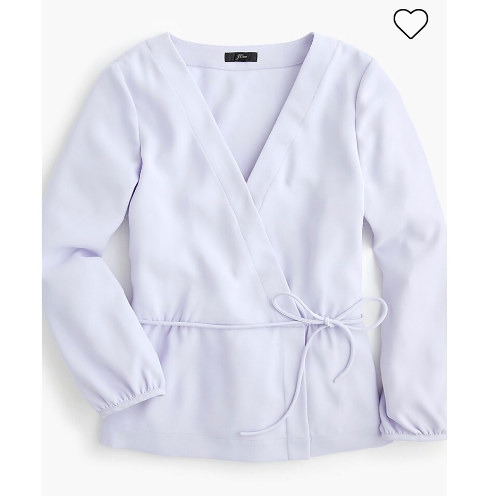 J.Crew Drapey crepe faux-wrap top